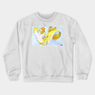 MerMay Yellow Snapper Pin Up Merman Watercolor Crewneck Sweatshirt